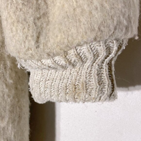 Vintage Irving Posluns Cream Long Wool Overcoat M - Picture 9 of 15